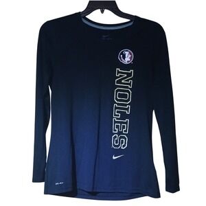 Nike Dri-FIT Florida State University FSU Seminoles Noles Blk LongSleeve Shirt L